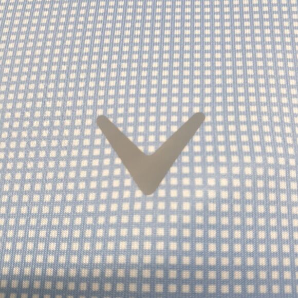 Callaway Opti-Dri Men’s XL Swing Tech Blue Check Performance Golf Polo Shirt - Picture 5 of 9